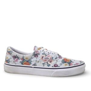 Vans Womens Era Sneakers Shoes White Floral Print Low Top Skate Shoes Size 8